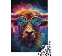 Puzzle Animal Buffalo 500 Piece Jigsaw Puzzle for Adults And Wooden Jigsaw Puzzles Suitable for Adults And Teens 18+ Gift For Birthdays 500pcs (52x38cm)