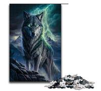 Puzzle Animal Universe Wolf 1000 Piece Jigsaw Wooden for Adults & Kids Age 14 Up Family Fun Puzzle 1000 PCS(75x50cm)