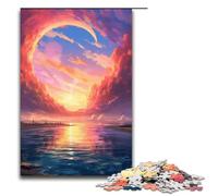 Puzzle Anime Art Landscape 1000 Piece Jigsaw Wooden for Adults & Kids Age 14 Up Family Fun Puzzle 1000PCS(75x50cm)