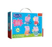 Trefl Peppa Pig with Friends - 4 Large Shaped Puzzles for Toddlers 3 to 6 Pieces for Ages 2+