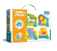 Trefl 36073 Tiere bei einer 3 to 6 parts, 4 sets, Baby Classic, for children aged 2 and over puzzle, Animals On A Safari