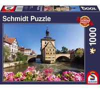 Puzzle Bamberg, Regnitz and the old town hall 1000pc