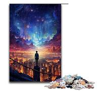 Puzzle Beautiful And Spectacular City 1000 Piece Jigsaw Wooden for Adults & Kids Age 12 Up Family Fun Puzzle 1000 PCS(75x50cm)