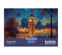 Puzzle Big Ben 1000 Pieces Puzzles for Adults 100% Recycled Cardboard Great Architecture Gifts for Men Home Decoration 70x50cm/1000pcs
