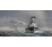Puzzle Bismarck-Class Battleship Puzzles Jigsaws, 100 Pieces Papery Photo Puzzles, Family Living Room Bedroom Wall Decoration Jigsaw Toys 45.5x35.5CM