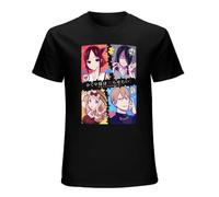 Puzzle Black Kaguya Sama Love is War Miyuki Fujiwara Anime Homme Tees Pure Cotton Oversized Short Sleeve T-Shirt Black XXXL