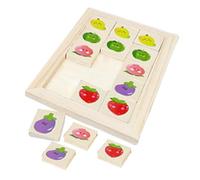 Puzzle Blocks,Educational Jigsaw Cartoon Design | Wooden Brain Teasers - for Training Classroom Kindergarten Logic Development Kids Children Family