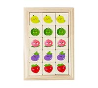 Puzzle Blocks | Matching Toy Cartoon - Wood Intelligence Puzzle | for Training Classroom Kindergarten Logic Development Kids Children Family