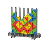 Puzzle Blocks Set, 3D Colorful Stacking Building Game, Learning Stacking Blocks for 3 Years, for Home, School, Classroom, Kindergarten, Nursery Room