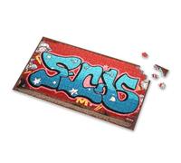 Puzzle Board Colorful Graffiti Art On A Brick Wall Picture Puzzle Puzzles 500 Pieces 1500 Piece Puzzle(500PCS)