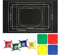 Puzzle Board, Puzzle Mat, Jigsaw Board(Black) | Portable Jigroll up to 1500 Pieces Jigsaw Board, Foldable Puzzle Saver Storage Felt Pad with Four Color Dividing Box