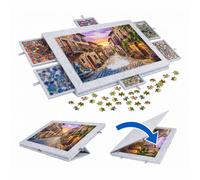 Puzzle board, puzzle mat, puzzle stand, puzzle tray with 6 drawers