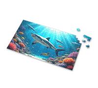 Puzzle Board Sharks Swim Among Colorful Coral Reefs Picture Puzzle Puzzles 500 Pieces 1500 Piece Puzzle(1000PCS)
