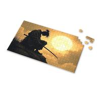 Puzzle Board Silhouette Of A Samurai With A Sword Against A Full Moon Picture Puzzle Puzzles For Toddlers 2-4 Toys & Games(1000PCS)