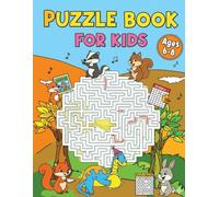 Puzzle Book for Kids Ages 6-8: Fun and Brain-Boosting Activities for Early Learners | 51 Pages of Mazes, Word Searches, Dot-to-Dots, Spot the ... and Confidence | Activity Book for kids
