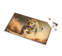 Puzzle Books For Adults Leopard In Action: A Wild Cat'S Powerful Dash Through Dusty Terra Picture Puzzle Spot It Game For Kids Puzzles For Kids Ages 4-6(1000PCS)
