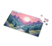 Puzzle Books For Adults Pastel Mountains: A Serene Sunset Scene With Snow-Capped Peaks An Picture Puzzle Spot It Game For Kids Puzzles For Kids Ages 4-6(300PCS)