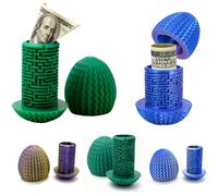 Puzzle Box, Money Maze Gift Box, Engraved Map Brain-Teaser Toy with Hidden Compartments, 3 Pcs Educational Maze Challenge for Holiday & Birthday Cash Gifts, Fun for Adults Kids Teens