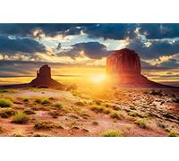 Puzzle Boy's 3D Puzzle, 2000 Pieces, Natural Beauty, Sun, Desert, Utah, USA, Monument Valley, Arizona 70x100CM