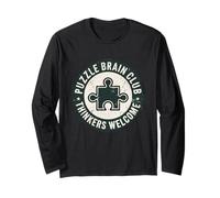 Puzzle Brain Club Thinkers Welcome Logic Game Enthusiast Long Sleeve T-Shirt