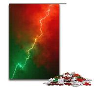 Puzzle Bright Red And Green 1000 Piece Jigsaw Wooden for Adults & Kids Age 12 Up Family Fun Puzzle 1000 PCS(38x26cm)