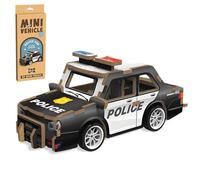 Puzzle Car Toys for Boys Age 6 7 8 9: Wooden Model Kit for 6-8-10-12 Year Olds Kids Birthday Presents Puzzles Police Cars Building Set Gifts for Child Teenager Adults Creative Assembly Craft