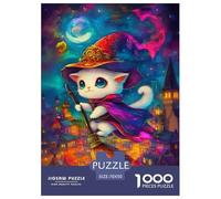 Puzzle Cat 1000 Piece Puzzle for Adults Jigsaw Educational Games Wizard Ladies' Gifts Home Decoration 70x50cm/1000pcs