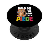 Puzzle Cat, Hold On Let Me Find This Piece, Puzzler PopSockets Adhesive PopGrip