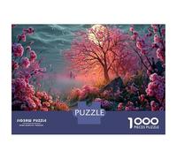 Puzzle Cherry Blossoms Line Moonlit Path for Adults 1000 Piece, Scenery Jigsaw Gifts for Men Women Educational Games 70x50cm/1000pcs