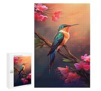 Puzzle Colourful Hummingbirds 1000 Piece Jigsaw Wood for Adults & Kids Age 12 Up Family Fun Puzzle 75x50cm