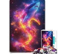 Puzzle Cosmic Shark Nebula 1000pcs (70x50cm) for Adults | Choose a tabletop puzzle activity during family time for rewarding progress.
