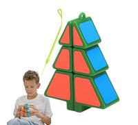 Puzzle Cube Christmas Tree Shape Speed Cube, Tree Decoration Puzzle Keyring