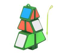 Puzzle Cube, Christmas Tree Shape Speed Cube Ultra-Smooth Puzzle Pendant Creative Toy 1X2X3 Christmas Tree, Speed Smooth Special-shaped Decorat