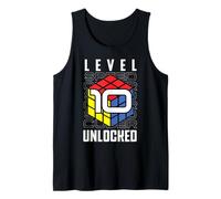 Puzzle Cube Speed Cubing Birthday Boy Level 10 Unlocked Tank Top
