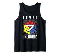 Puzzle Cube Speed Cubing Birthday Boy Level 7 Unlocked Tank Top