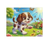 Puzzle, Cute Puppy Butterfly Jigsaw, 1000-Piece Game Set, Kids Adults Family, Animal Lover Gift, Relaxing Hobby Activity