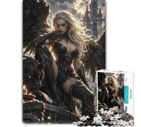 Puzzle Dark Angel Black Panther Castle 1000pcs (52x38cm) for Adults | For festive leisure at home, this adult jigsaw puzzle with 1000 pieces creates puzzle time on colder days.