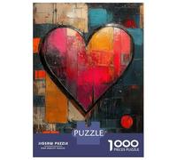 Puzzle De 1000 Pièces Pour Adolescents Abstract Heart Painting(2) Puzzle Adulte Jeu Manuel D'assemblage De Motifs Idéal Comme Cadeau 70x50cm/1000pcs