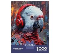 Puzzle De 1000 Pièces Pour Adolescents African Grey Parrot Puzzle Pour Adultes Jeux Relaxants Assemblage De Motifs Cadeaux D'anniversaire Et Cadeaux Uniques 52x38cm/1000pcs