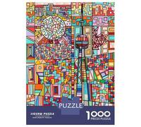 Puzzle De 1000 Pièces Pour Adolescents CN Tower Toronto Abstract Art Puzzle Adulte Jouets Anti-stress Cadeaux Pour Femmes Cadeaux Uniques Pour Anniversaire Et Noël 52x38cm/1000pcs