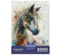 Puzzle De 1000 Pièces Pour Adolescents Equestrian Splatter Puzzles Pour Adultes, Jeux De Détente, Assemblage De Motifs, Activités Amusantes À La Maison, 38x26cm/1000pcs