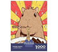 Puzzle De 1000 Pièces Pour Adolescents Kawaii Capybara Ramen Puzzle Adulte Jeu Manuel D'assemblage De Motifs Idéal Comme Cadeau 52x38cm/1000pcs