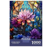 Puzzle De 1000 Pièces Pour Adolescents Nature Stained Glass Puzzle Adulte Jeu Manuel D'assemblage De Motifs Idéal Comme Cadeau 70x50cm/1000pcs