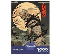 Puzzle De 1000 Pièces Pour Adolescents Spooky Mummy Woodblock Puzzle Adulte Jeu Manuel D'assemblage De Motifs Idéal Comme Cadeau 70x50cm/1000pcs