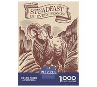 Puzzle De 1000 Pièces Pour Adolescents Steadfast Ram Illustration Puzzle Adulte Jeu Manuel D'assemblage De Motifs Idéal Comme Cadeau 70x50cm/1000pcs