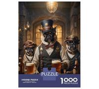 Puzzle De 1000 Pièces Pour Adolescents Steampunk Craft Beer Pugs Puzzles Pour Adultes - Jeu Manuel - Décoration Intérieure - Cadeaux Uniques Pour Anniversaire Et Noël 70x50cm/1000pcs