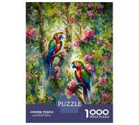 Puzzle De 1000 Pièces Pour Adolescents Two Parrots in Jungle Puzzle Adulte Jouets Anti-stress Cadeaux Pour Femmes Cadeaux Uniques Pour Anniversaire Et Noël 38x26cm/1000pcs