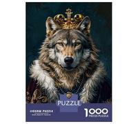 Puzzle De 1000 Pièces Pour Adolescents Wolf King(2) Puzzle Adulte Jeu Manuel D'assemblage De Motifs Idéal Comme Cadeau 38x26cm/1000pcs