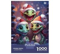 Puzzle De 1000 Pièces Pour Adolescents Xmas Dragon Family Puzzle Adulte Jeu Manuel D'assemblage De Motifs Idéal Comme Cadeau 52x38cm/1000pcs