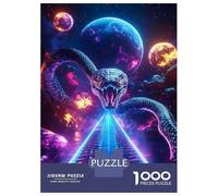 Puzzle De 1000 Pièces Pour Adultes Cosmic Serpent Snake Space Planets Puzzle Pour Adultes, Jouet, Décoration Murale, Analyse Et Logique, Cadeaux Uniques Pour Anniversaire Et Noël 38x26cm/1000pcs